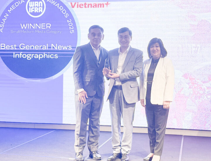 VietnamPlus wins Best General News Infographics Award at Asian Media Leaders Summit