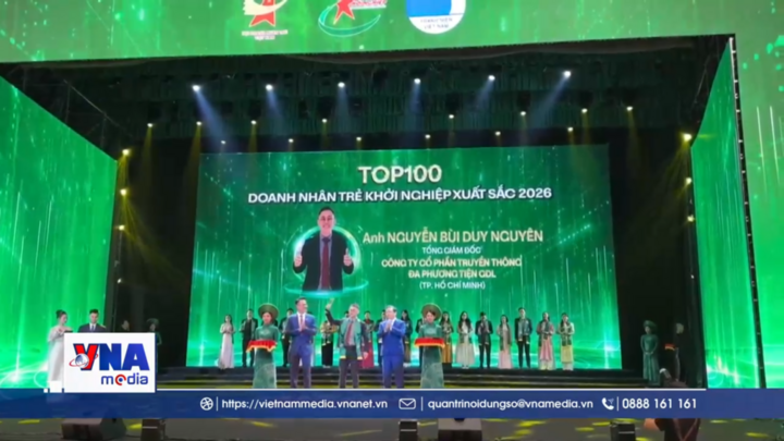 CEO & Founder GDL JSC lọt Top 100 Doanh nhân trẻ khởi nghiệp xuất sắc năm 2026