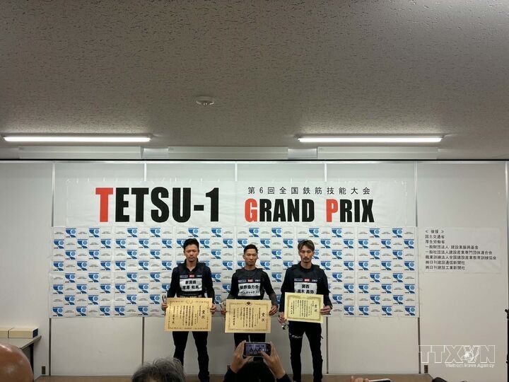 Vietnamese rebar worker wins top honour at Japan’s TETSU-1 GRAND PRIX