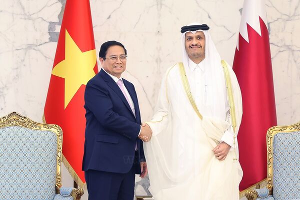 Prime Minister holds talks with Qatari counterpart