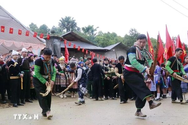 Forest worship ceremony of Mong people in Na Hau