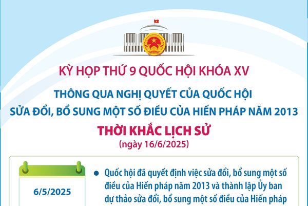 Thông qua Nghị quyết của Quốc hội sửa đổi, bổ sung một số điều của Hiến pháp năm 2013: Thời khắc lịch sử