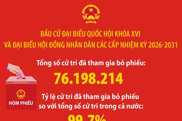 500 người trúng cử Đại biểu Quốc hội khóa XVI
