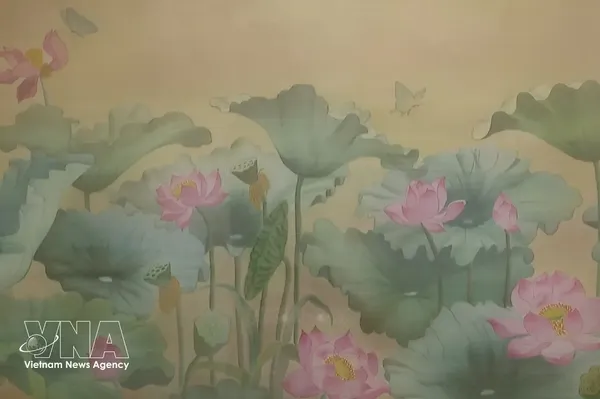 Lotus-themed exhibition on national reunification opens in Hanoi