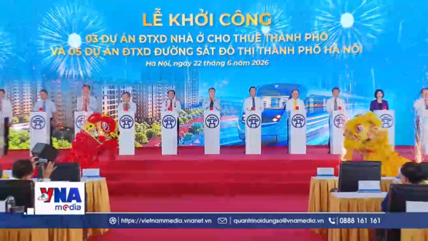 Thủ tướng Lê Minh Hưng dự Lễ Khởi công các Dự án nhà ở cho thuê và đường sắt đô thị Hà Nội