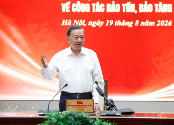 Top leader demands shift from passive preservation to active shaping of national memory