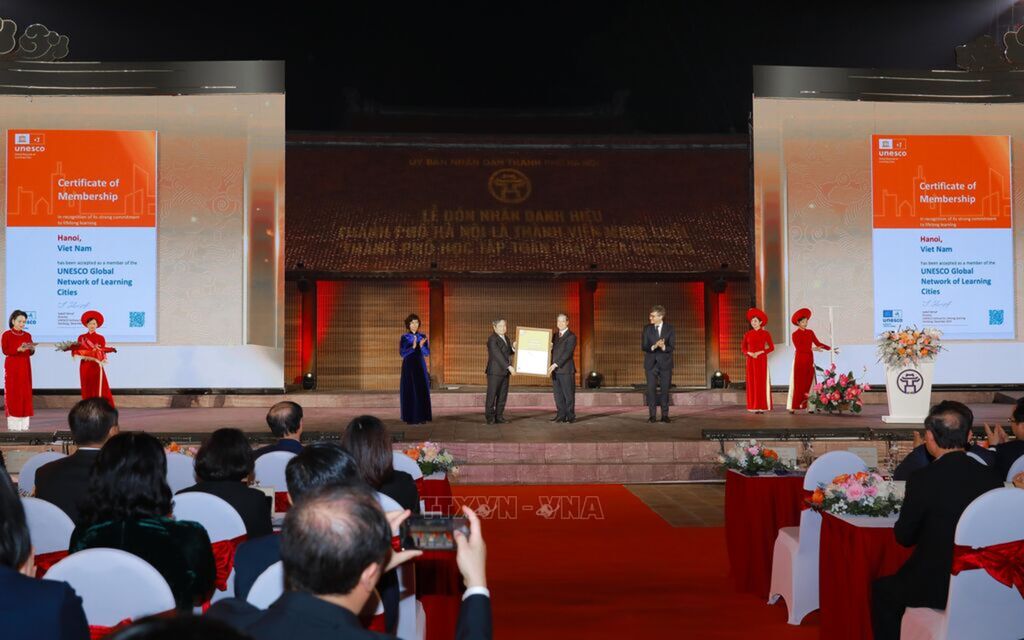 Hanoi city receives title as member of UNESCO's Global Learning Cities Network