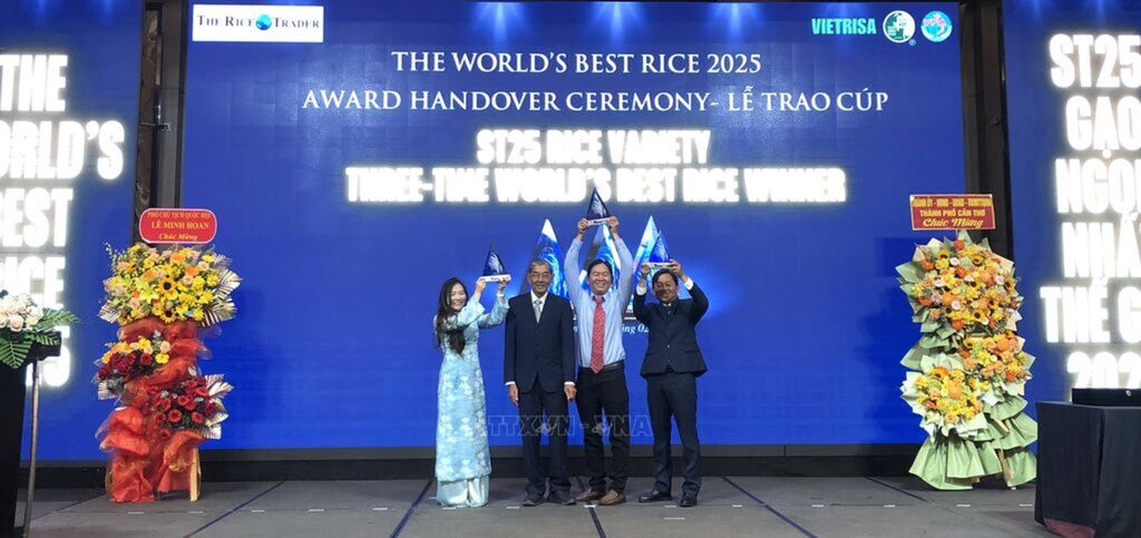 ST25 rice awarded “World’s Best Rice” trophy