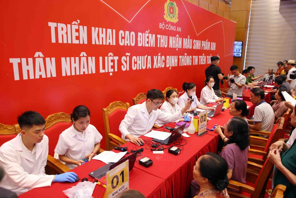Bộ Công an phát động triển khai tháng cao điểm thu nhận mẫu sinh phẩm ADN thân nhân liệt sĩ chưa xác định thông tin