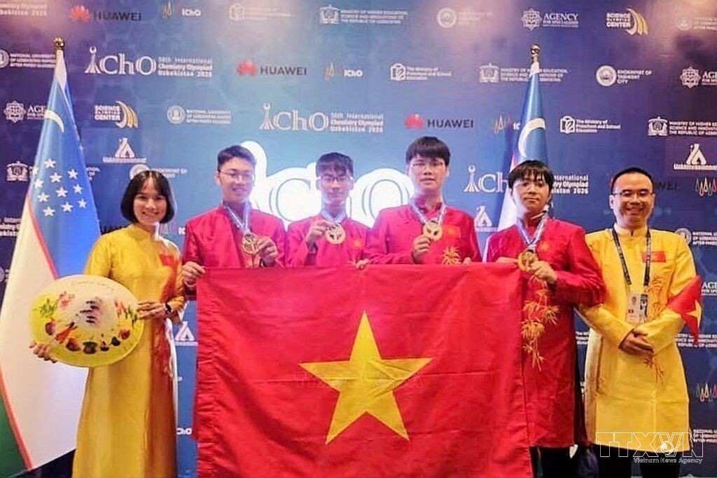 Bốn học sinh đều xuất sắc đạt Huy chương Vàng tại Olympic Hóa học quốc tế 2026
